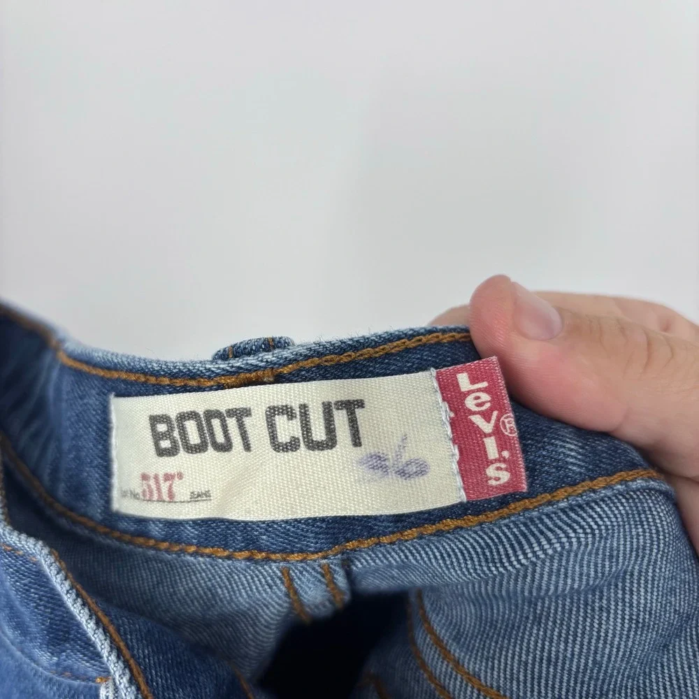 Vintage Levis 517 Boot Cut Jeans Mens 34x28 (Tag 36x30)  Dark Wash Y2K *FLAW